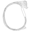 Duplex MPO-12 Female to 4x LC/UPC, Multi-mode OM4, 50/125, Fiber Patch Cable, 5 Meter