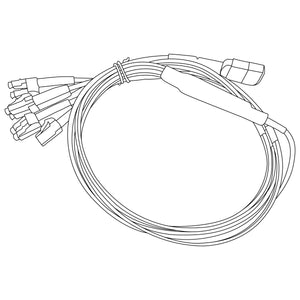 Duplex MPO/APC to 4x LC/UPC, Single mode, 9/125, Fiber Patch Cable, 2 Meter