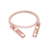 Palo Alto Networks compatible 10G SFP+ DAC — colorized line illustration