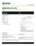 DWDM-SFP-4772-TFO datasheet