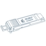 40G QSFP+ ESR4 optical transceiver line drawing — TenFourOptics