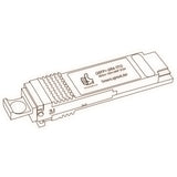 40G QSFP+ SR4 optical transceiver line drawing — TenFourOptics