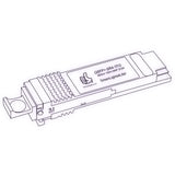 40G QSFP+ SR4 optical transceiver line drawing — TenFourOptics