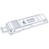 40G QSFP+ SR4 optical transceiver line drawing — TenFourOptics