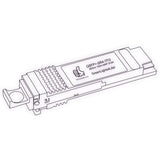 40G QSFP+ SR4 optical transceiver line drawing — TenFourOptics
