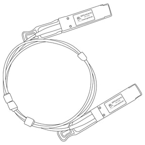 Cisco QSFP-100G-AOC5M Compatible, 100G QSFP28 to QSFP28 Active Optical Cable, 5m