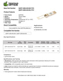 100G QSFP28 BiDi 10km SMF optical transceiver datasheet — TenFourOptics