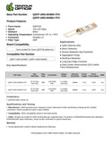 100G QSFP28 BiDi 80km SMF optical transceiver datasheet — TenFourOptics