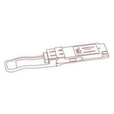 100G QSFP28 LR4 optical transceiver line drawing — TenFourOptics