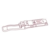 100G QSFP28 LR4 optical transceiver line drawing — TenFourOptics