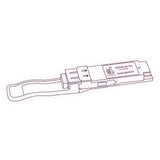 100G QSFP28 LR4 optical transceiver line drawing — TenFourOptics
