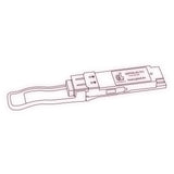 100G QSFP28 LR4 optical transceiver line drawing — TenFourOptics