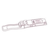 100G QSFP28 LR4 optical transceiver line drawing — TenFourOptics