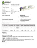 1G SFP BiDi upstream 80km optical transceiver datasheet — TenFourOptics