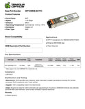 1G SFP DWDM 80km optical transceiver datasheet — TenFourOptics