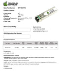1G SFP EX optical transceiver datasheet — TenFourOptics