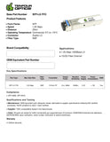 1G SFP LX optical transceiver datasheet — TenFourOptics