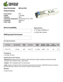 1G SFP LX optical transceiver datasheet — TenFourOptics