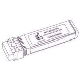 10G SFP+ BX optical transceiver line drawing — TenFourOptics