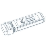 10G SFP+ LR optical transceiver line drawing — TenFourOptics