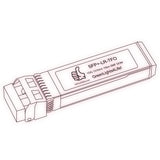 10G SFP+ LR optical transceiver line drawing — TenFourOptics