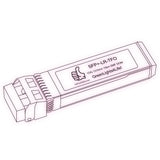 10G SFP+ LR optical transceiver line drawing — TenFourOptics