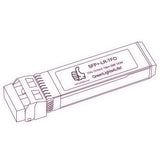 10G SFP+ LR optical transceiver line drawing — TenFourOptics
