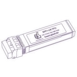 10G SFP+ LR optical transceiver line drawing — TenFourOptics
