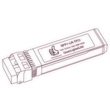 10G SFP+ LR optical transceiver line drawing — TenFourOptics