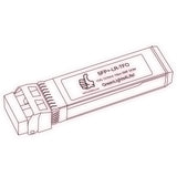 10G SFP+ LR optical transceiver line drawing — TenFourOptics