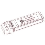 10G SFP+ LR optical transceiver line drawing — TenFourOptics