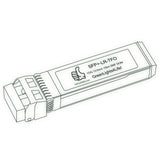 10G SFP+ LR optical transceiver line drawing — TenFourOptics