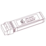 10G SFP+ LR optical transceiver line drawing — TenFourOptics