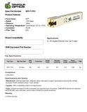 1G SFP-T copper RJ45 transceiver datasheet — TenFourOptics
