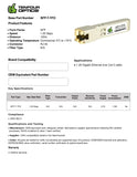 1G SFP-T copper RJ45 transceiver datasheet — TenFourOptics
