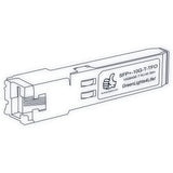 10G SFP+ T optical transceiver line drawing — TenFourOptics