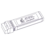 10G SFP+ SR optical transceiver line drawing — TenFourOptics