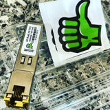 TenFour Optics GLC-T-TFO 1000Base-T copper SFP in a live customer install — photo @ohiofit