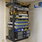 TenFour Optics direct-attach copper cable in a live customer install — photo @allgreenlightsllc