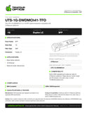 UTS-1G-DWDMCh41-TFO datasheet