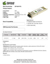 Calix 100-01629 Compatible 10G XFP SR 850nm 300m DOM Transceiver Module